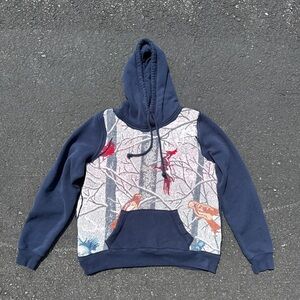Navy Blue Graphic Hoodie